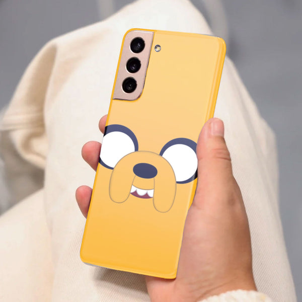 Husa compatibila cu Samsung Galaxy S21 FE model Adventure time Jake, Silicon, TPU, Viceversa
