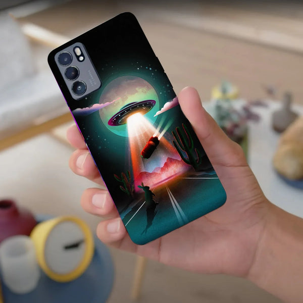 Husa compatibila cu Oppo Find X3 model Alien Abduction, Silicon, TPU, Viceversa - Viceversa