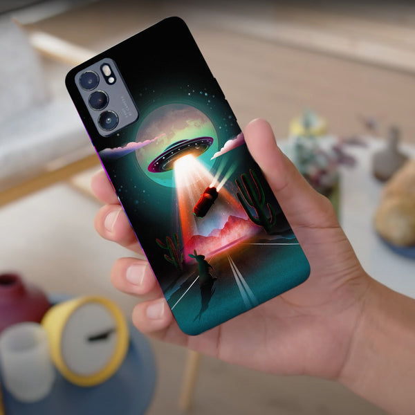 Husa compatibila cu Oppo Reno 5 4G model Alien Abduction, Silicon, TPU, Viceversa