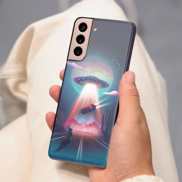 Husa Samsung Galaxy S21 FE model Alien Abduction, Silicon, TPU, Viceversa