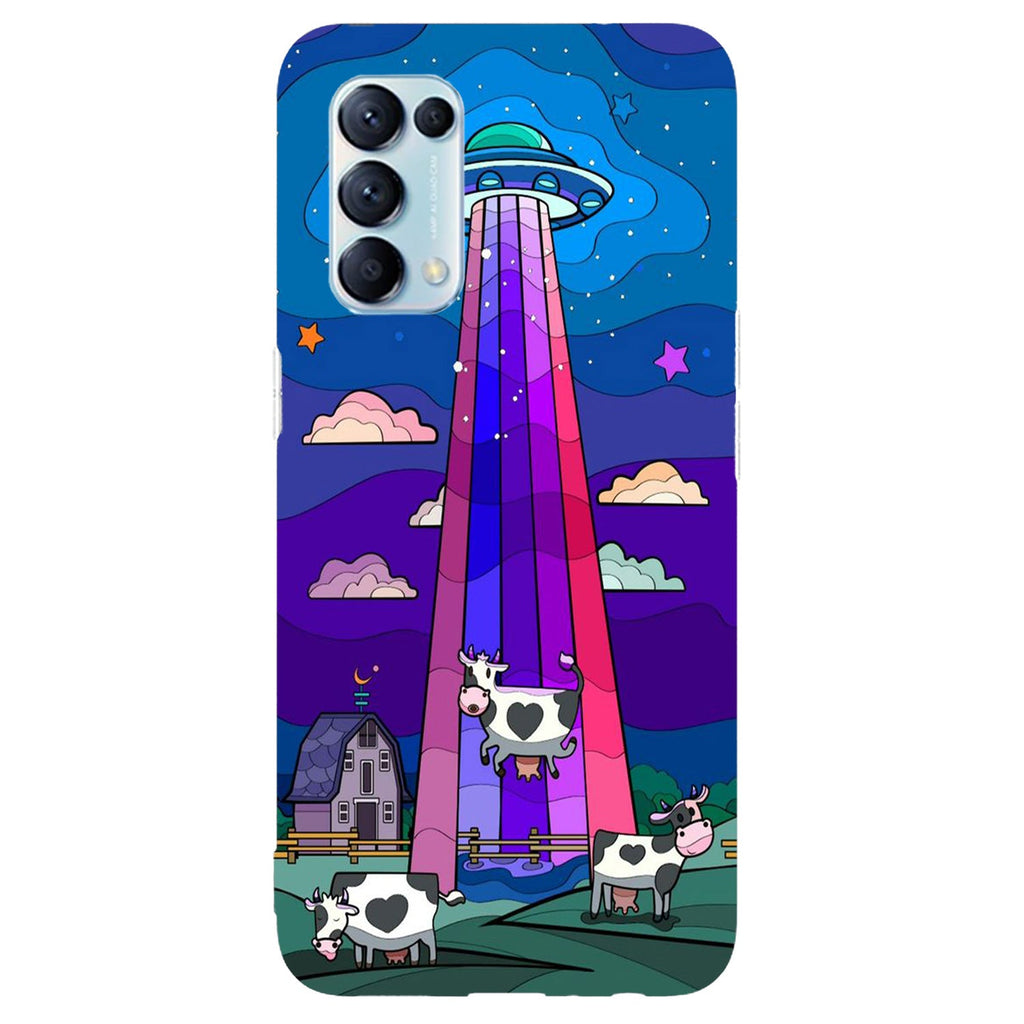 Husa compatibila cu Oppo Reno 5 4G model Alien Cow, Silicon, TPU, Viceversa