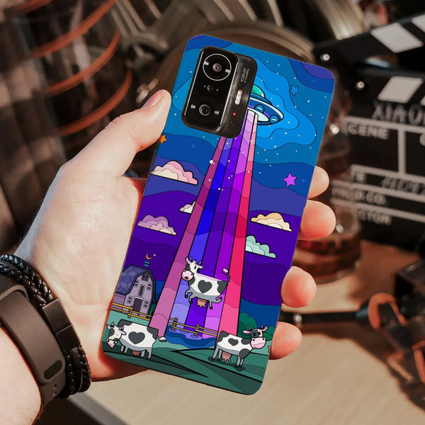 Husa compatibila cu Xiaomi Mi 11 Lite model Alien Cow, Silicon, TPU, Viceversa