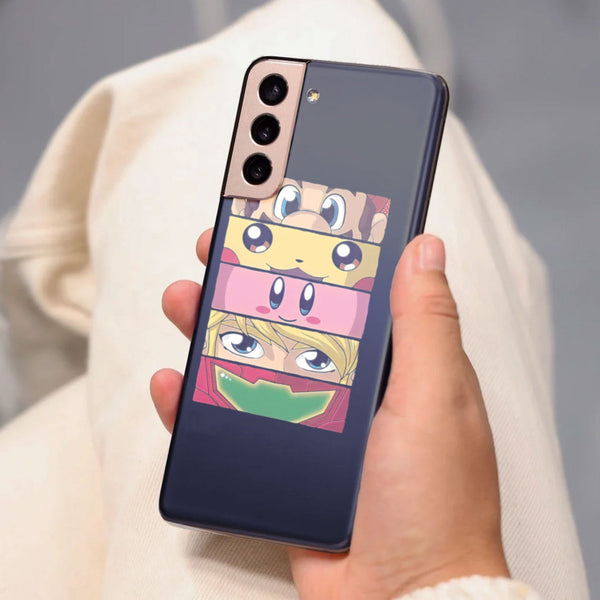 Husa compatibila cu Samsung Galaxy S21 FE model All eyes on Nintendo, Silicon, TPU, Viceversa