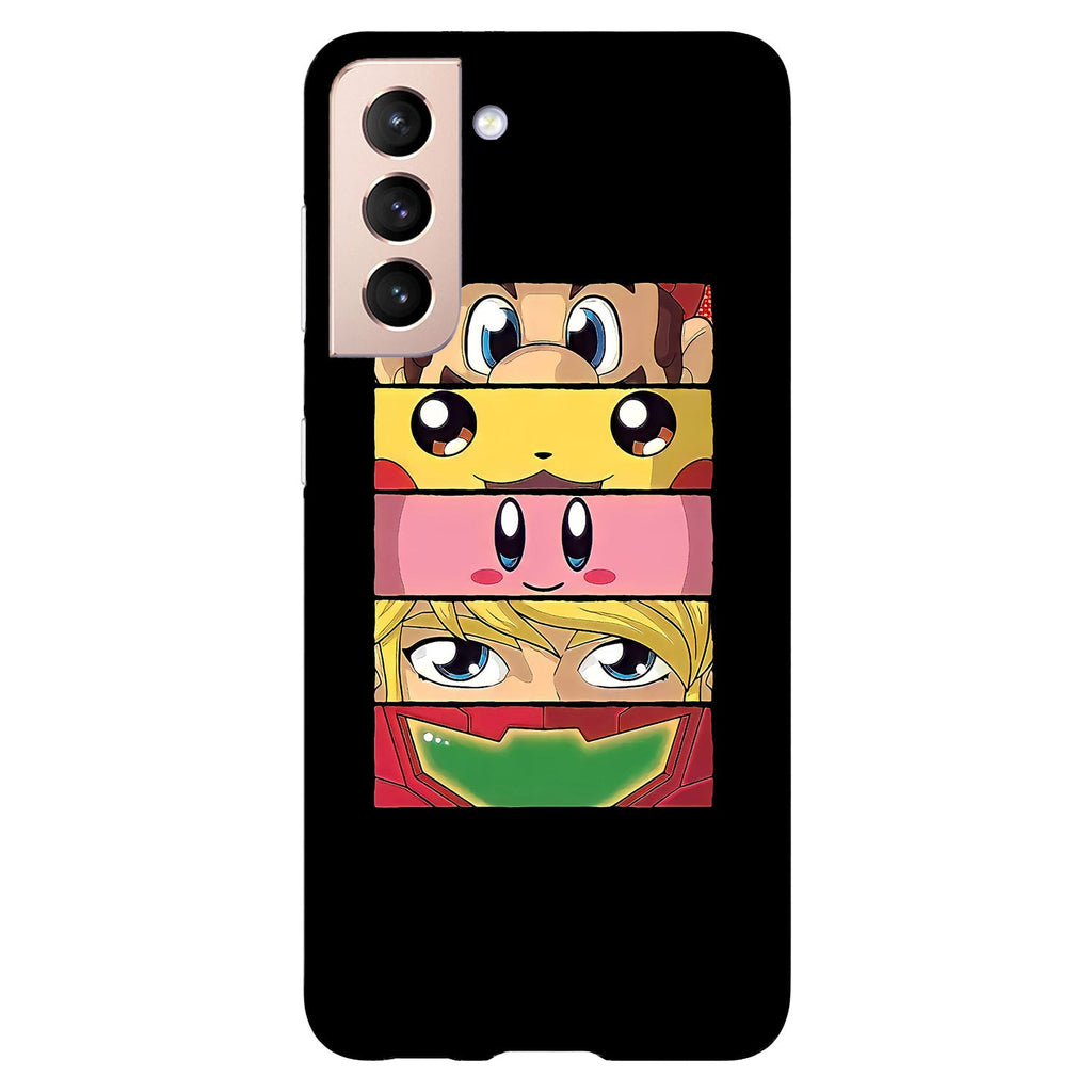 Husa compatibila cu Samsung Galaxy S21 FE model All eyes on Nintendo, Silicon, TPU, Viceversa