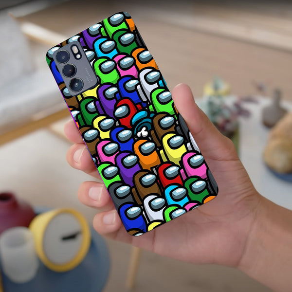 Husa compatibila cu Oppo Reno 5 4G model Among Us Red is sus, Silicon, TPU, Viceversa