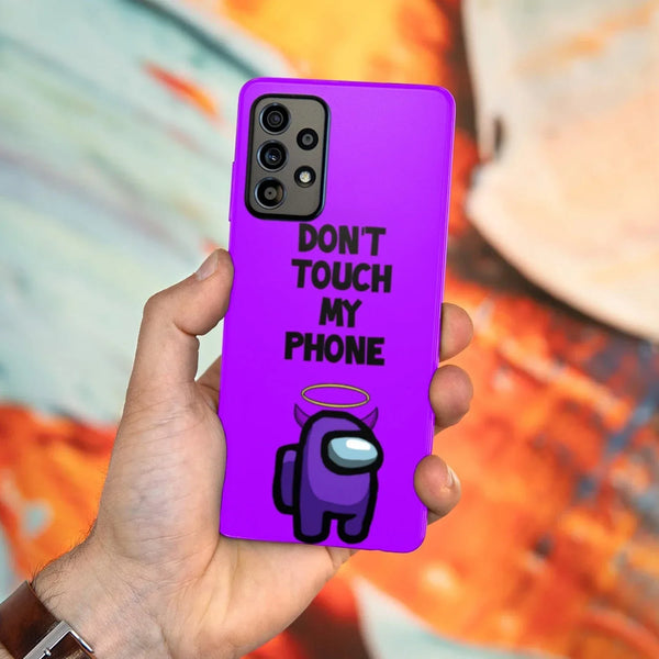 Husa compatibila cu Samsung Galaxy A22 5G model Among Us Don’t Touch My Phone, Silicon, TPU, Viceversa - Viceversa