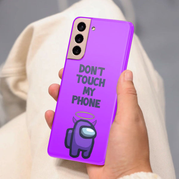 Husa Samsung Galaxy S21 FE model Among Us Don’t Touch My Phone, Silicon, TPU, Viceversa