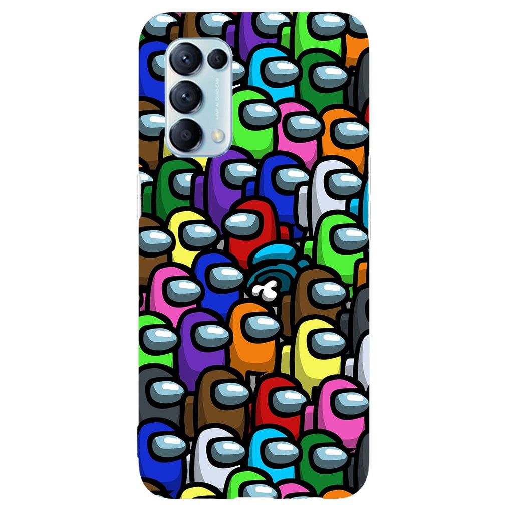 Husa compatibila cu Oppo Reno 5 4G model Among Us Red is sus, Silicon, TPU, Viceversa