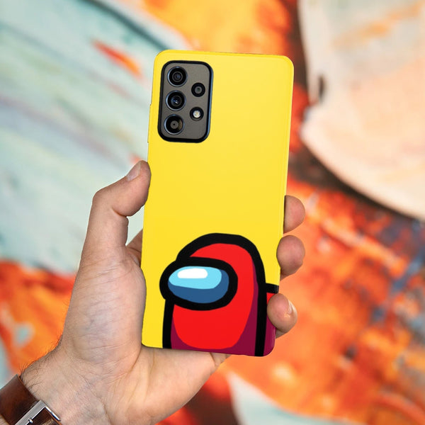 Husa compatibila cu Samsung Galaxy A73 5G model Among us Red Impostor, Silicon, TPU, Viceversa