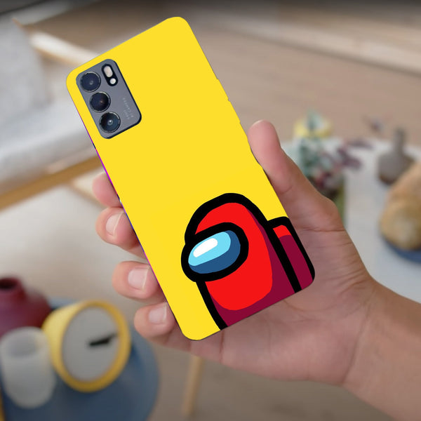 Husa compatibila cu Oppo Reno 5 4G model Among us Red Impostor, Silicon, TPU, Viceversa