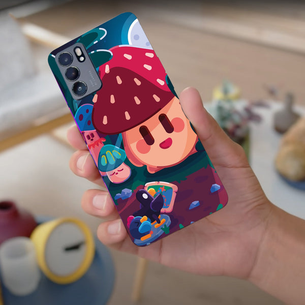 Husa compatibila cu Oppo Reno 5 4G model Anime Mushroom, Silicon, TPU, Viceversa