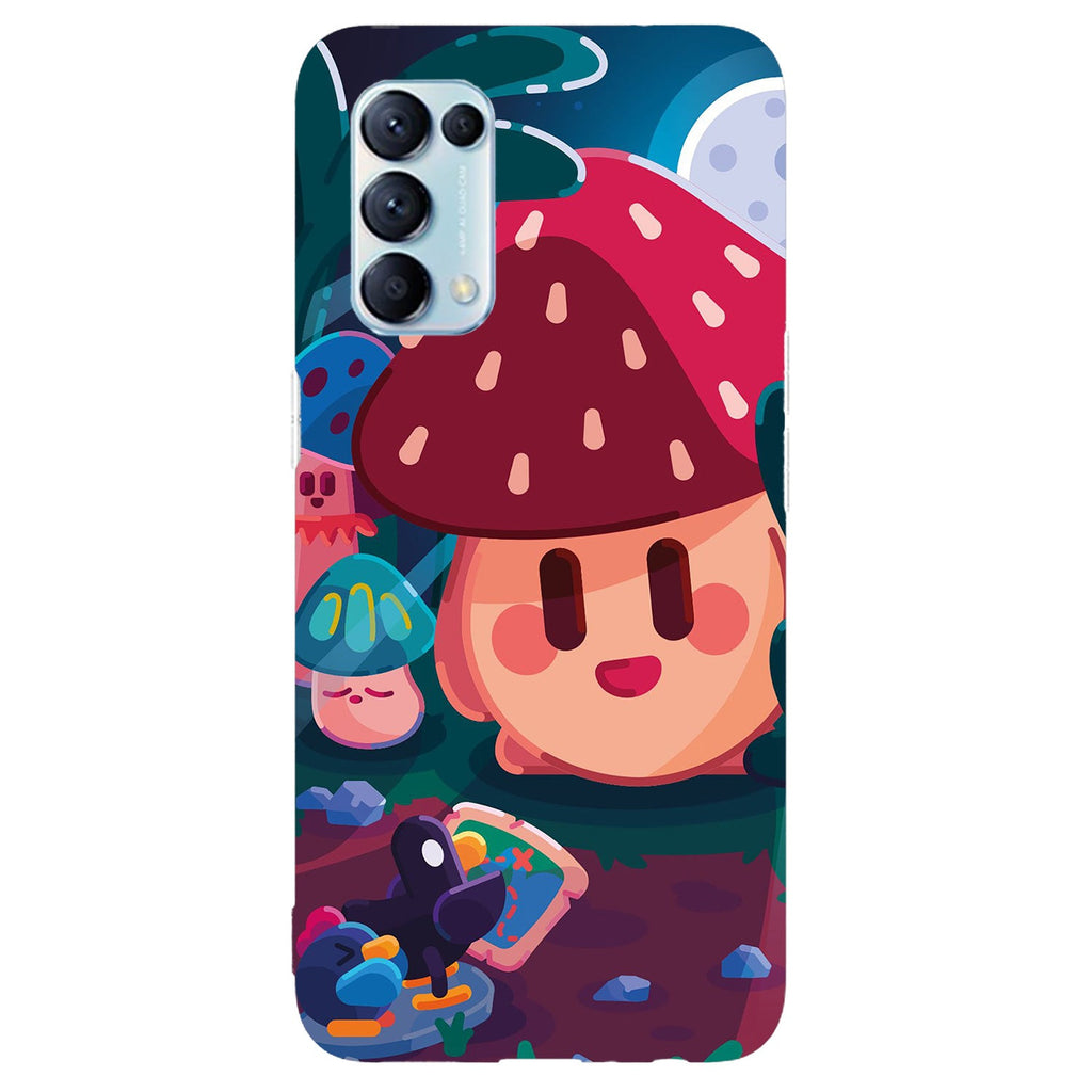 Husa compatibila cu Oppo Reno 5 4G model Anime Mushroom, Silicon, TPU, Viceversa