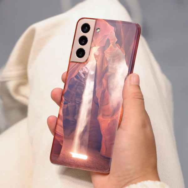 Husa compatibila cu Samsung Galaxy S21 FE model Antelope Canyon, Silicon, TPU, Viceversa