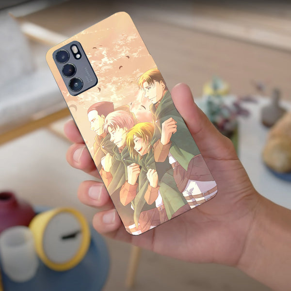 Husa compatibila cu Oppo Reno 5 4G model Attack on Titan Squad, Silicon, TPU, Viceversa