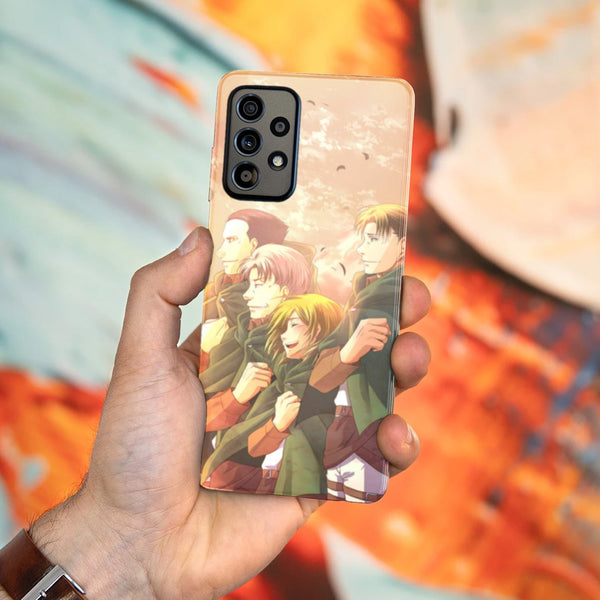 Husa compatibila cu Samsung Galaxy A73 5G model Attack on Titan Squad, Silicon, TPU, Viceversa