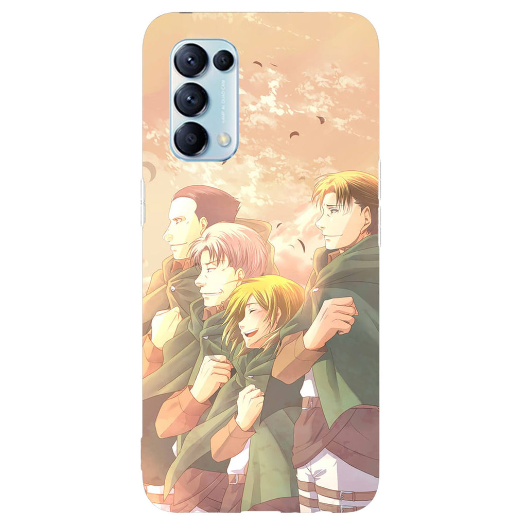 Husa compatibila cu Oppo Reno 5 4G model Attack on Titan Squad, Silicon, TPU, Viceversa