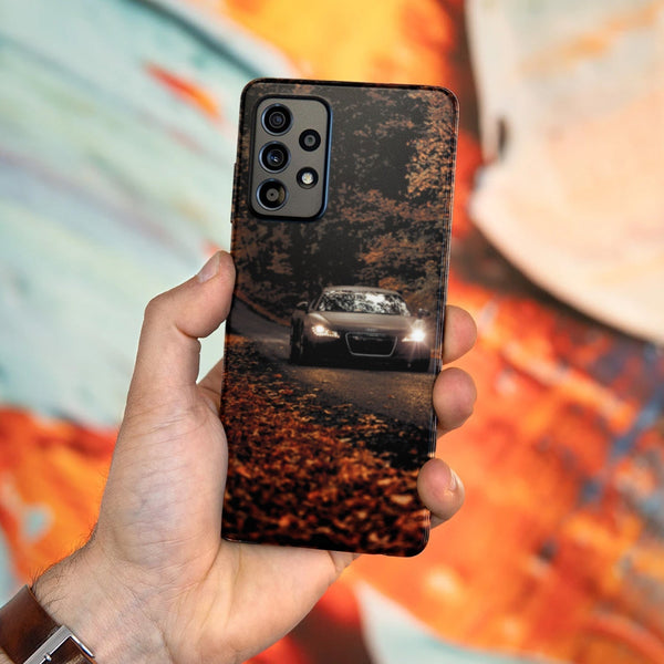 Husa compatibila cu Samsung Galaxy A73 5G model Audi in Autumn road, Silicon, TPU, Viceversa
