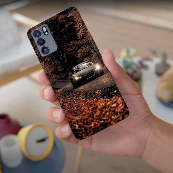 Husa compatibila cu Oppo Reno 5 4G model Audi in Autumn road, Silicon, TPU, Viceversa