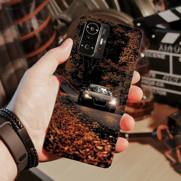 Husa compatibila cu Xiaomi Redmi 9A model Audi in Autumn road, Silicon, TPU, Viceversa - Viceversa