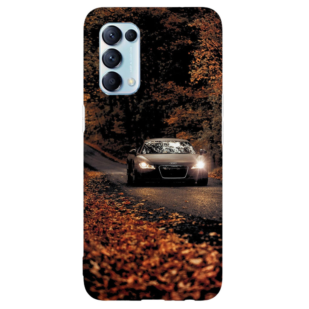 Husa compatibila cu Oppo Reno 5 4G model Audi in Autumn road, Silicon, TPU, Viceversa
