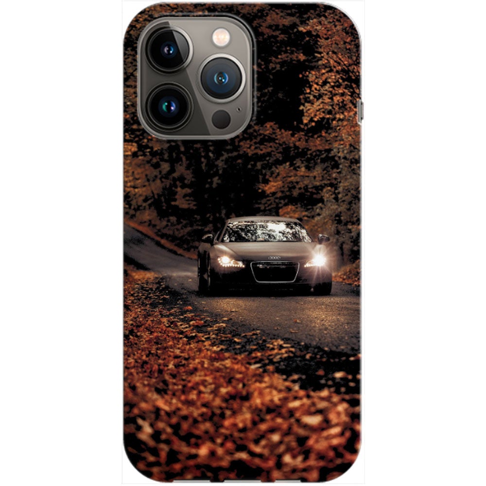 Husa Apple iPhone 12 Mini model Audi in Autumn road, Silicon, TPU, Viceversa