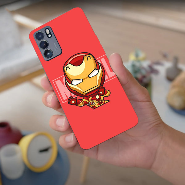Husa compatibila cu Oppo Reno 5 4G model Baby Iron Man, Silicon, TPU, Viceversa
