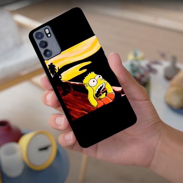 Husa compatibila cu Oppo Reno 5 4G model Bart Simson, Silicon, TPU, Viceversa