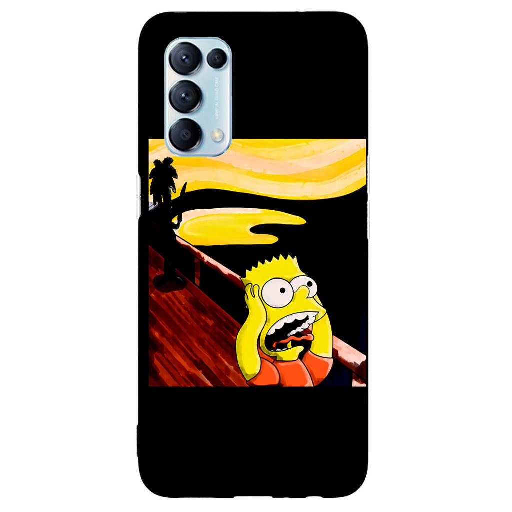 Husa compatibila cu Oppo Reno 5 4G model Bart Simson, Silicon, TPU, Viceversa