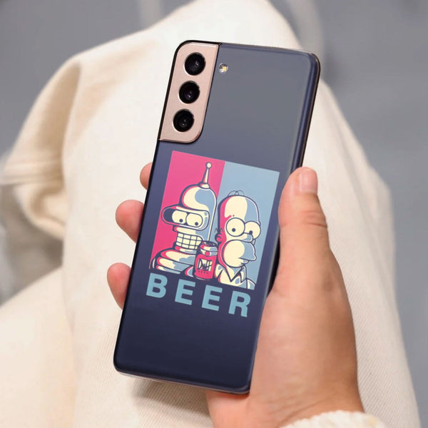 Husa compatibila cu Samsung Galaxy S21 FE model Beer Brothers, Silicon, TPU, Viceversa