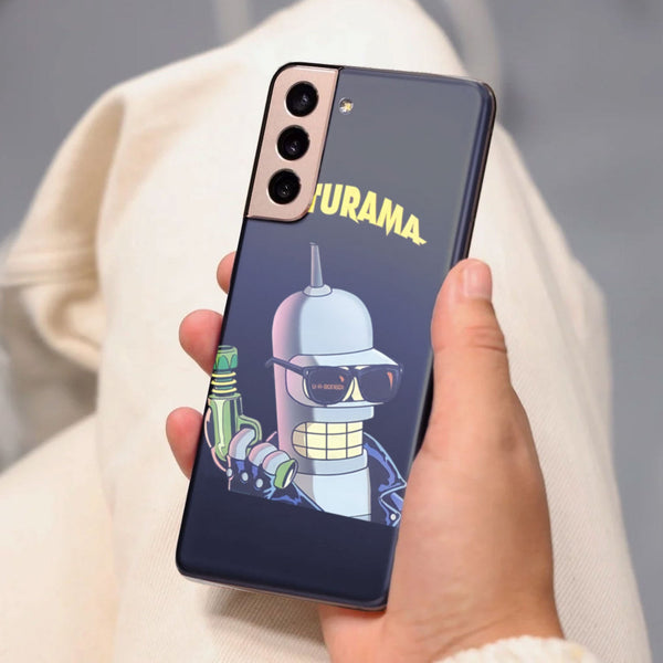 Husa compatibila cu Samsung Galaxy S21 FE model Bender Futurama, Silicon, TPU, Viceversa