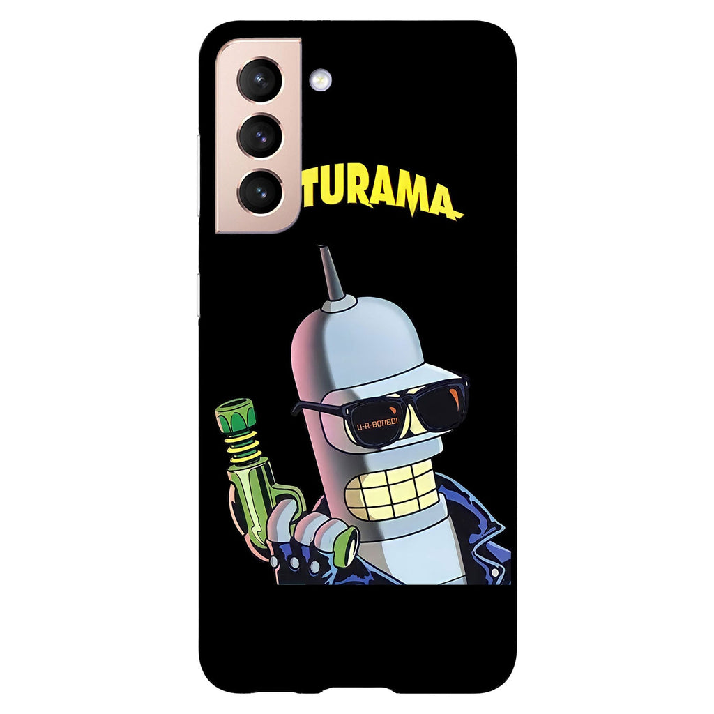 Husa compatibila cu Samsung Galaxy S21 FE model Bender Futurama, Silicon, TPU, Viceversa