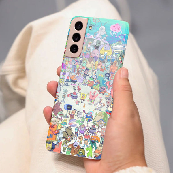 Husa compatibila cu Samsung Galaxy S21 FE model Bikini Bottom Spongebob, Silicon, TPU, Viceversa