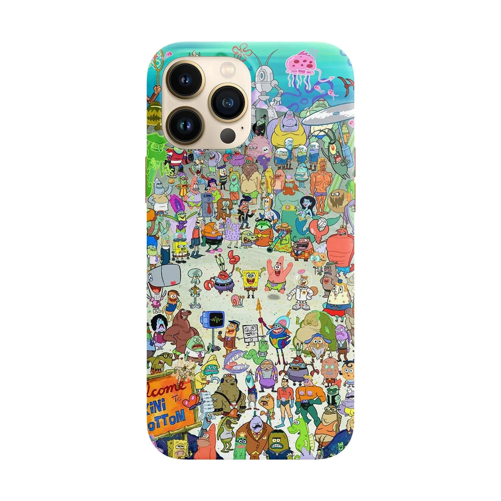 Husa compatibila cu Apple iPhone 11 Pro Max model Bikini Bottom Spongebob, Silicon, TPU, Viceversa - Viceversa