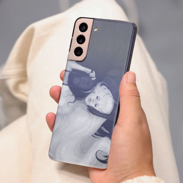 Husa compatibila cu Samsung Galaxy S21 FE model Black & White, Silicon, TPU, Viceversa