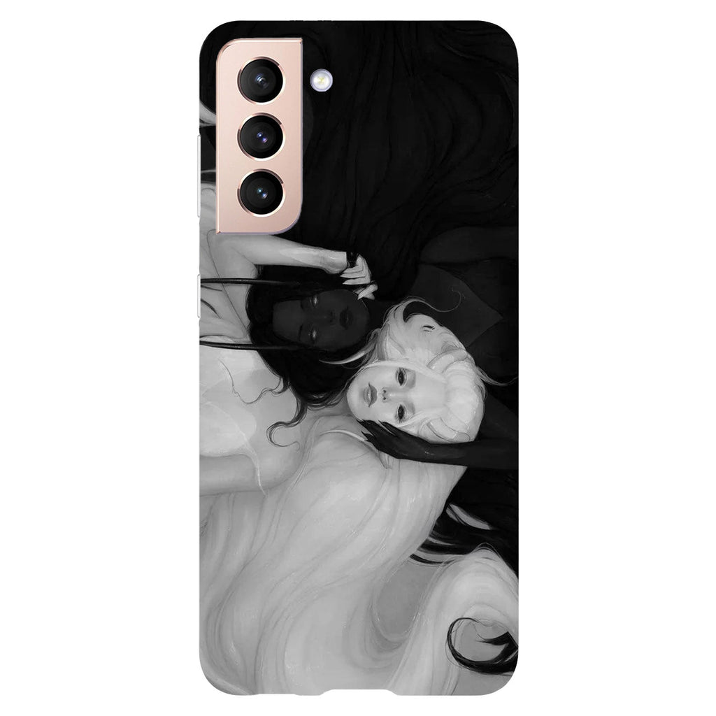 Husa compatibila cu Samsung Galaxy S21 FE model Black & White, Silicon, TPU, Viceversa