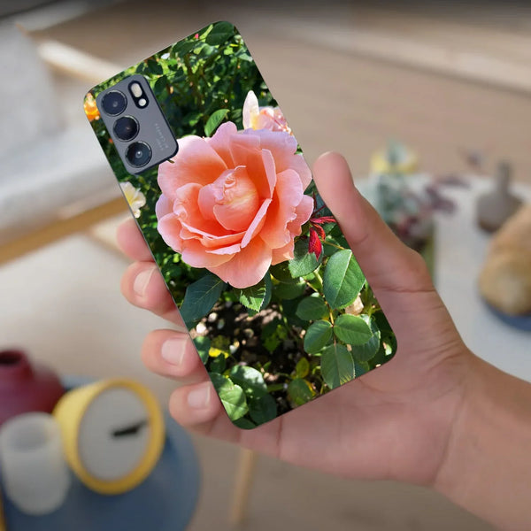 Husă din silicon Oppo Find X3 cu Blooming rose