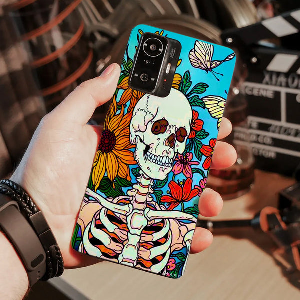 Husa compatibila cu Xiaomi Mi 11 Lite model Blooming Flowers Skeleton, Silicon, TPU, Viceversa