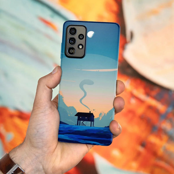 Husa compatibila cu Samsung Galaxy A22 4G model Blue nature, Silicon, TPU, Viceversa - Viceversa