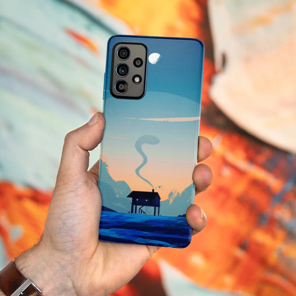 Husa compatibila cu Samsung Galaxy A73 5G model Blue nature, Silicon, TPU, Viceversa