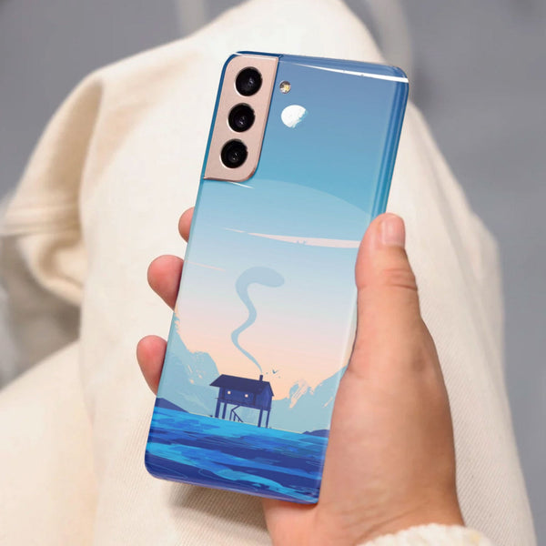 Husa Samsung Galaxy S21 FE model Blue nature, Silicon, TPU, Viceversa