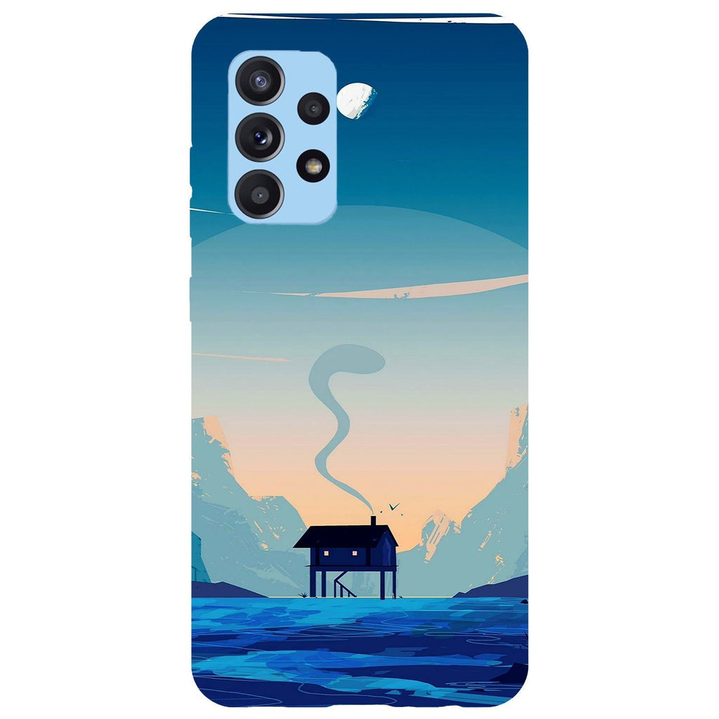 Husa compatibila cu Samsung Galaxy A73 5G model Blue nature, Silicon, TPU, Viceversa