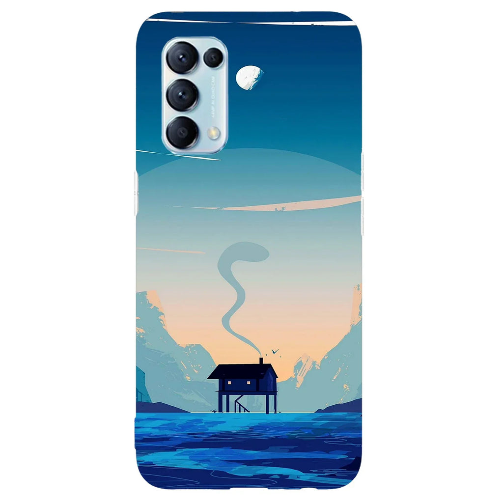 Husa compatibila cu Oppo Reno 6 Pro 5G model Blue nature, Silicon, TPU, Viceversa - Viceversa
