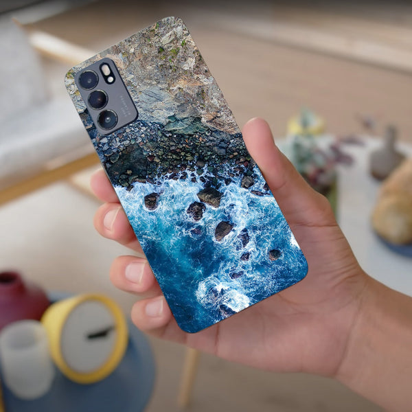 Husa compatibila cu Oppo Reno 5 4G model Blue waves, Silicon, TPU, Viceversa