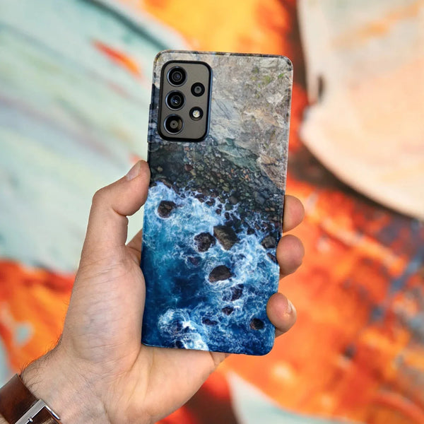 Husa compatibila cu Samsung Galaxy A22 5G model Blue waves, Silicon, TPU, Viceversa - Viceversa