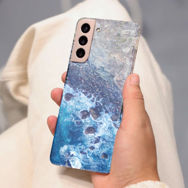 Husa Samsung Galaxy S21 FE model Blue waves, Silicon, TPU, Viceversa