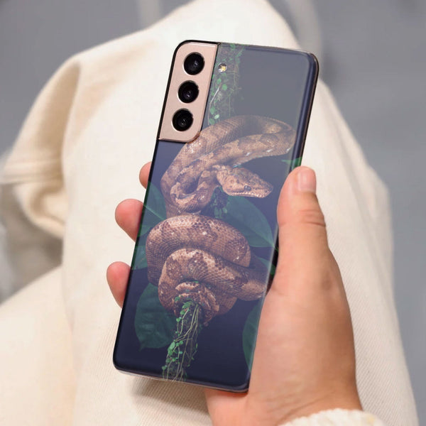 Husa compatibila cu Samsung Galaxy S21 FE model Boa Snake, Silicon, TPU, Viceversa