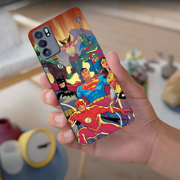 Husa compatibila cu Oppo Reno 5 4G model Cartoon Justice league, Silicon, TPU, Viceversa