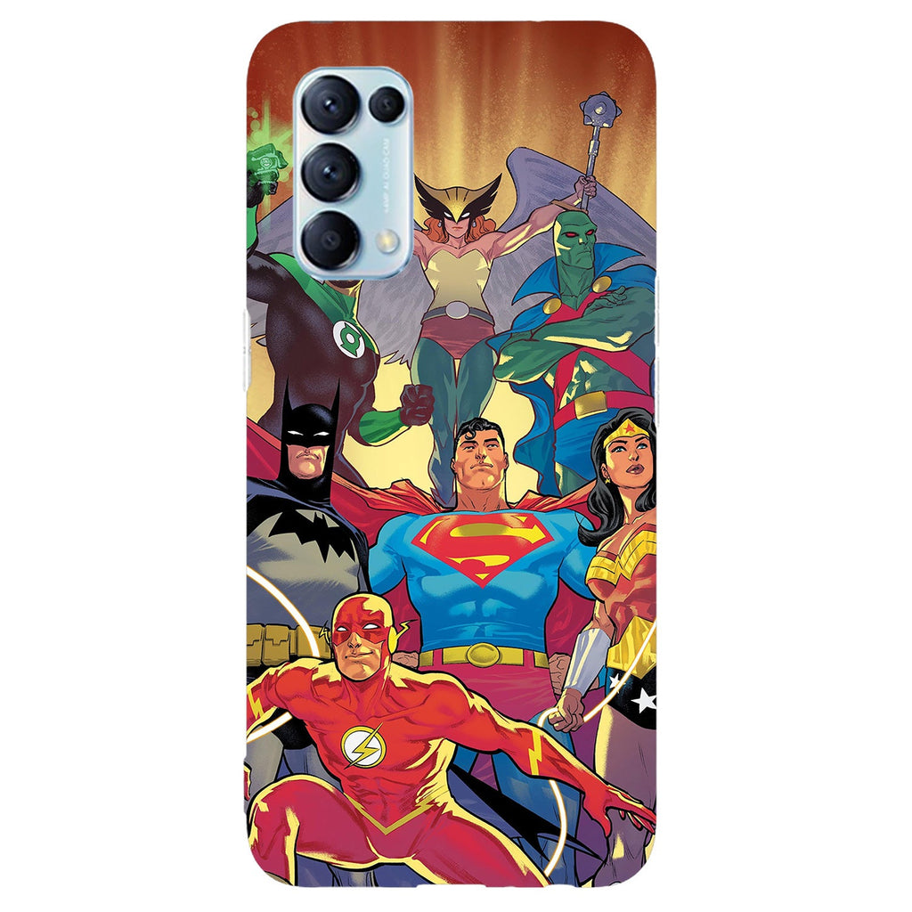 Husa compatibila cu Oppo Reno 5 4G model Cartoon Justice league, Silicon, TPU, Viceversa