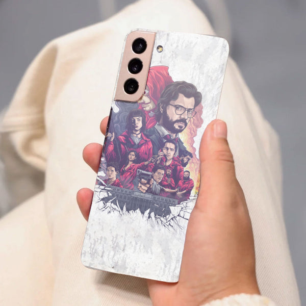 Husa compatibila cu Samsung Galaxy S21 FE model Casa del papel, Silicon, TPU, Viceversa