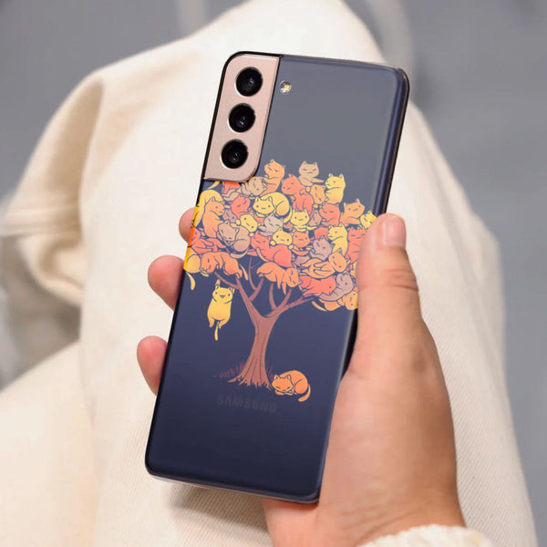 Husa Samsung Galaxy S21 FE model Cat Tree, Silicon, TPU, Viceversa